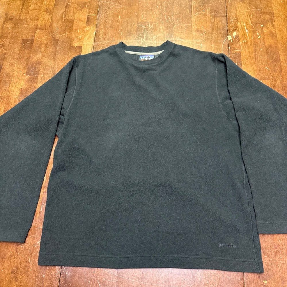 Vtg Patagonia Synchilla Fleece Crewneck Pullover Mens Medium Black Made in USA